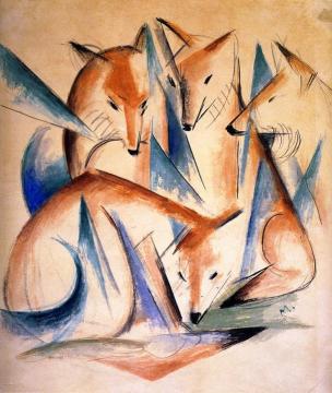 Foxes Artwork by Franz Marc