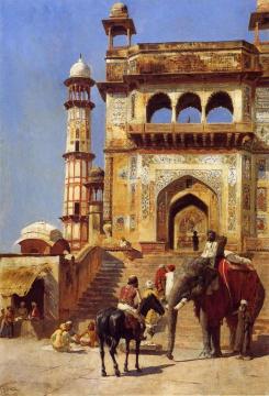 Before a Mosque Artwork by Edwin Lord Weeks