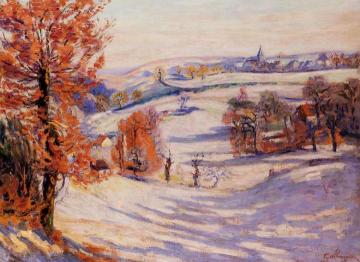 Snow at Crozant Artwork by Armand Guillaumin