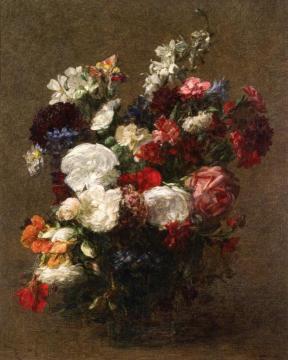 Diverse Flowers Artwork by Henri Fantin-Latour