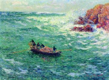 Pot Fishing Artwork by Henry Moret