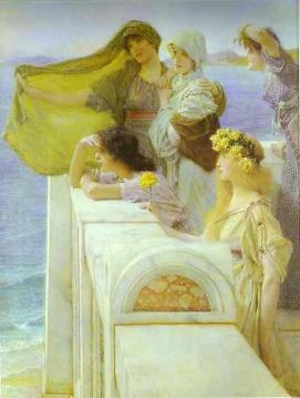 At Aphrodite's Cradle Artwork by Sir Lawrence Alma Tadema