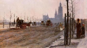 The Victoria Embankment, London Artwork by Giuseppe de Nittis