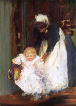 French Nursemaid and Baby Berthe Artwork by Frederick William MacMonnies