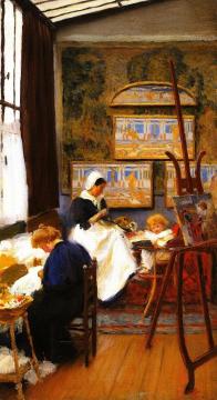 In The Nursery Artwork by Mary Fairchild MacMonnies