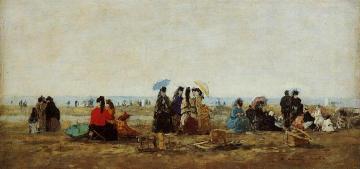 The Beach at Trouville Artwork by Eugène-Louis Boudin