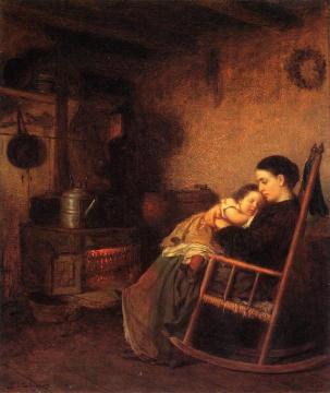 Mother and Child Artwork by Eastman Johnson