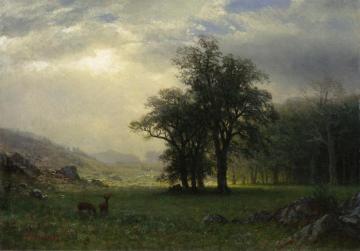 The Open Glen Artwork by Albert Bierstadt