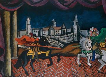 Design for the opera by Wolfgang Amadeus Mozart, 'Don Giovanni' Artwork by Pyotr Konchalovsky
