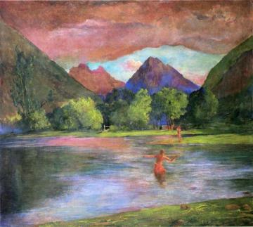 After-Glow, Tautira River, Tahiti Artwork by John La Farge
