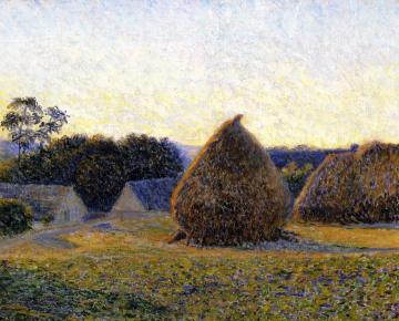 Haystacks, Giverny Artwork by Lilla Cabot Perry