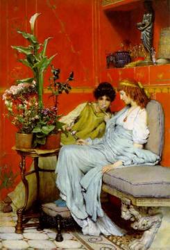 Confidences Artwork by Sir Lawrence Alma Tadema