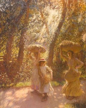 The Gleaners Returning Artwork by Sir George Clausen