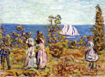 Viewing The Sailboat Artwork by Maurice Prendergast