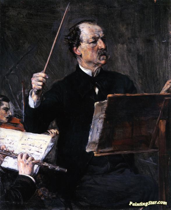 Emanuele Muzio at the Podium Artwork by Giovanni Boldini