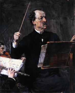 Emanuele Muzio at the Podium Artwork by Giovanni Boldini