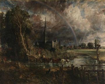 Salisbury Cathedral From The Meadows Artwork by John Constable