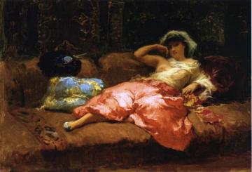 Odalisque Artwork by Frederick Arthur Bridgman
