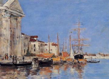 Venice, the Customs House Artwork by Eugène-Louis Boudin