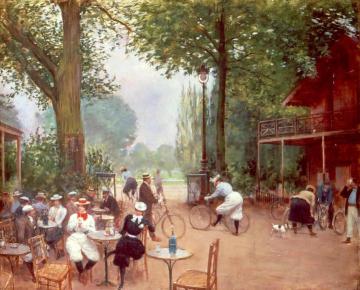 Le Chalet du Cycle au Bois de Boulogne Artwork by Jean Georges Beraud