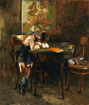 A Schoolboy's Nap Artwork by Vincenzo Irolli
