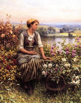 Daydreaming Artwork by Daniel Ridgway Knight