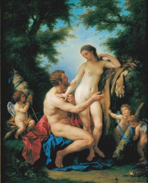 Hercules and Omphale Artwork by Louis Jean François Lagrenée