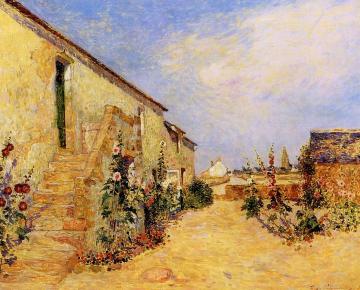 Kervaudu Garden, Climbing Roses Artwork by Ferdinand du Puigaudeau