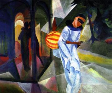 Pierrot Artwork by August Macke