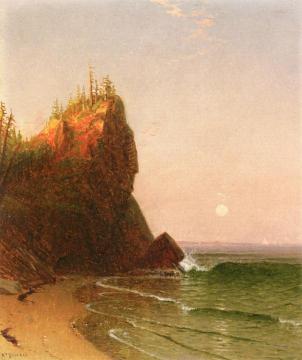Cliffs At Mount Desert Artwork by Alfred Thompson Bricher