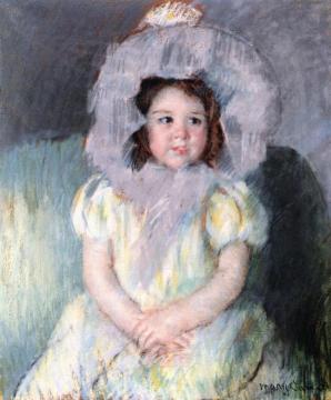 Margot in White Artwork by Mary Cassatt