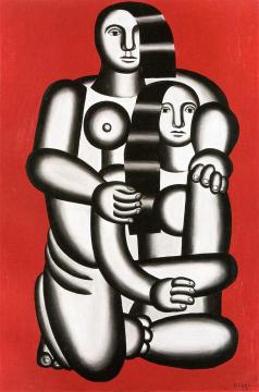 Two Figures Artwork by Fernand Léger