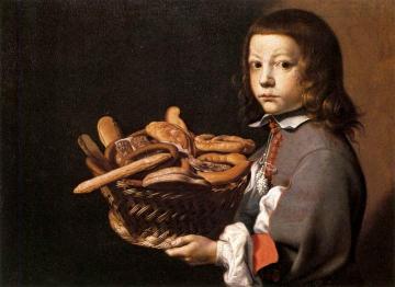 Boy With A Basket Of Bread Artwork by Evaristo Baschenis