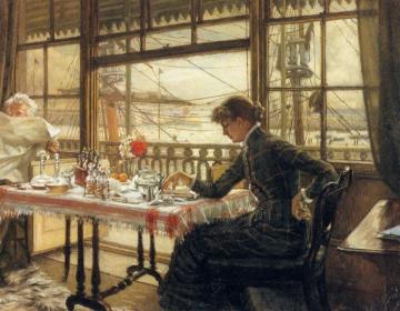 Room Overlooking the Harbor Artwork by James Tissot