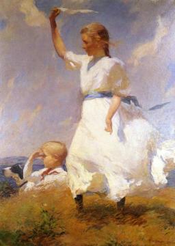 The Hilltop Artwork by Frank Weston Benson