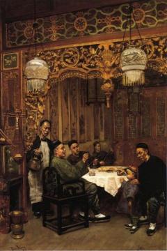 Chinese Restaurant Artwork by Theodore Wores