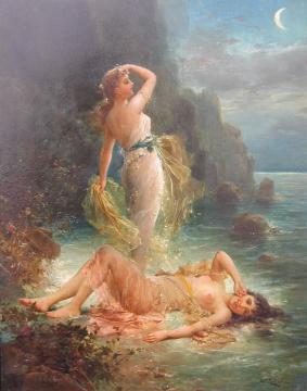 Water Nymphs Artwork by Hans Zatzka