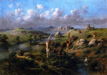 Indian Pursuit Artwork by Edgar Samuel Paxson