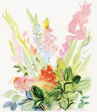 Gladioli Artwork by Raoul Dufy