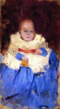 Orange, Blue And White Artwork by Sir Arthur Streeton