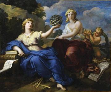 Urania and Melpomene Artwork by Louis de Boullogne the Younger