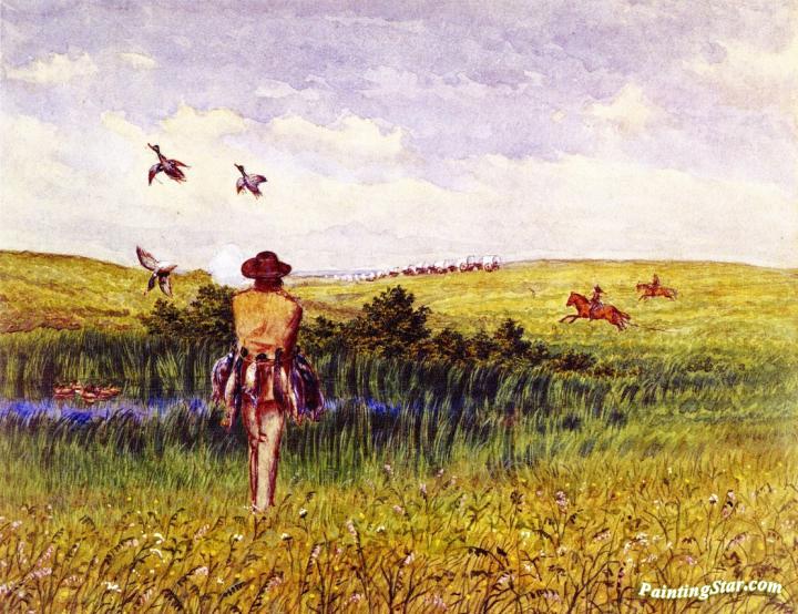 Duck Hunting on the Prairie Artwork by William George Richardson Hind