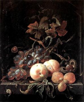 Still-Life with Fruits Artwork by Abraham Mignon