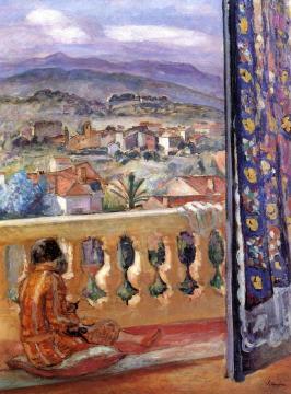 The Blue Curtain: Le Cannet Artwork by Henri Lebasque