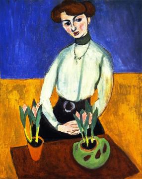 Girl With Tulips Artwork by Henri Matisse
