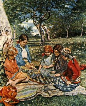 Summer Day Artwork by Nikolai Petrovich Bogdanov-belsky