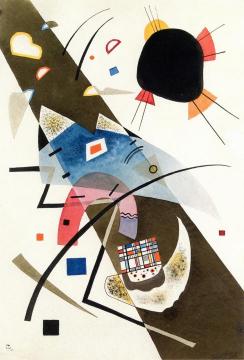 Two Black Spots Artwork by Wassily Kandinsky