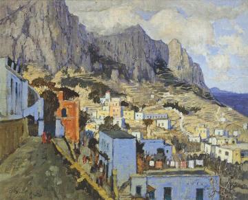 Capri in Winter Artwork by Konstantin Gorbatov