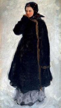 Girl with a Blue Headscarf Artwork by Ivan Kulikov