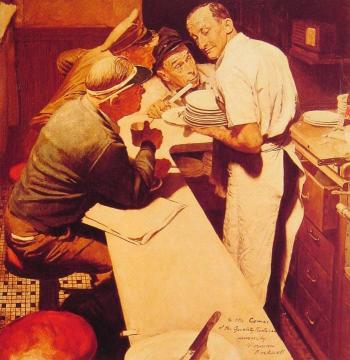 War News Artwork by Norman Rockwell